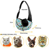 FUSURIRE Strawberry Printed Pet Carrier Sling Bag Pink Front Sling Pack Breathable Mesh Dog Pouch with Adjustable Strap Washable Travel Shoulder Bag for Cats Dogs Puppy