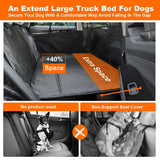 Vailge Dog Car Seat Cover for Trucks,Large Back Seat Extender for Dogs,Waterproof Non Inflatable Hard Bottom Dog Seat Cover for Trucks F150, RAM1500,Silverado,GMC Sierra