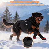 UIQELYS Dog Boots for Snow & Hiking, Waterproof High Top Protectors with Adjustable Reflective Straps, Anti-Slip Paw Protection Shoes for Mud and Hot Pavement-Ideal for Small to Large Dogs(Black, 7)