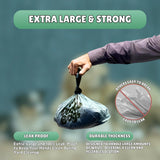 HEAVY Dootie Bags with EZ Tie Handles. Clean and Convenient for Pet Dog Poop, Cat Litter. Multi-Use. Great for Swivel Bin and Gogo Stik Scoopers. Made with Cornstarch. Strong, Leakproof and Very Large