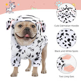 DELIFUR Dog Halloween Dalmatian Costume - Adorable Dog Hoodies for Small Pet Cute Animal Clothes Cosplay Sweatshirt Spotted (Dalmatian, Small)