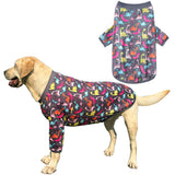 PriPre Dog Grey T Shirts with Color Dinosaur Pattern Printed Pet Shirt Softable Pajamas Large Dogs (XL, Grey)