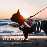 Dog Life Jacket, French Bulldog Life Vest for Swimming Boating, Dog Swim Vest with Chin Float and Rescue Handle, High Flotation Puppy Life Jackets (Chest Girth: 17" to 30", Weight: 17" to 28" LB)