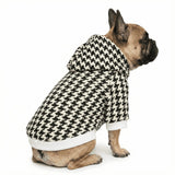 DroolingDog Pet Dog Houndstooth Sweatshirt Pets Designer Clothes Puppy Hoodie Dog Sweatshirts for Small Medium Large Boy Dogs, 3XL