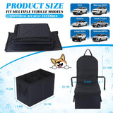 Datanly Back Seat Extender for Dogs, Dog Car Seat Cover with Storage Organizer, Waterproof Scratch Proof Cover for Cars Trucks and Suvs Front or Back (Large 29"x20"x22")