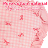 LUKHMELF Pet Stroller Mat,Dog Stroller Pet Bed Mat,Pet Stroller Edge Cushion,Pink Bow Style,Pure Cotton,Stroller Guard,Pet Stroller Dirt Cover,Not Including Strollers、Comforter(36"×18.5")