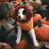 Zoo Snoods Lion Costume - Knit Mane Dog Snood Ear Wrap for Pets, Warm Neck Cover for Halloween and Winter (Large)