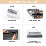BFPETHOME XL Extra Orthopedic Dog Bed for Large Dogs – Washable Couch-Style Pet Bed with Supportive Bolster Sides, Removable Waterproof Cover, Non-Slip Bottom, Comfortable Dog Bed for Better Sleeping