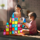 Jasonwell Magnetic Tiles Building Blocks Set for Boys Girls Preschool Educational Magnet Construction Kit Stacking STEM Toys Christmas Birthday Gifts for Kids Toddlers 3 4 5 6 7 8 9 10 + Year Old