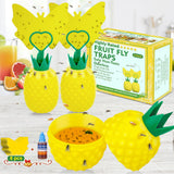 Fruit Fly Trap for Indoors, Effective Fly Catcher Gnat Killer with Double-Sided Sticker, 2024 New Upgrade Fruit Fly Gnat Trap with Bait, Non-Toxic and Reusable Fly Trap for Home, Kitchen - 2 Pack