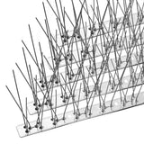 OFFO Bird Spikes with Stainless Steel Base, Durable Bird Repellent Arrow Pigeon Fence Kit for Deterring Small Bird, Crows and Woodpeckers, Covers 10.2 Feet(3.1m)