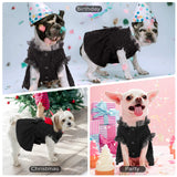 Kuoser Dog Dress, Cute Dog Dresses for Medium Dogs Girl Elegant Puppy Tutu with Bow-Knot, Doggie Princess Costume Pet Outfit for Birthday Party Christmas Halloween Wedding, Black M