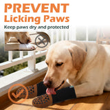 EXPAWLORER Anti Slip Dog Socks to Prevent Licking Paws, Winter Snow Dog Boots & Paw Protectors Booties for Hardwood Floors with Heart Grippers, Dog Shoes for Small Medium Large Senior Dogs Brown M