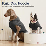 IECOii Large Dog Hoodie, XL Dog Sweater for Large Dogs Girl Hooded Sweatshirt,Spring Fall Dogs Pullover for Beagle, Border Collie, Indoor Cozy & Outdoor Play, Grey, XLarge (No Fleece Lined)