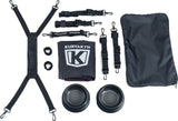 Kuryakyn 5288 Grand Pet Palace: Portable Weather Resistant Motorcycle Dog/Cat Carrier Crate for Luggage Rack or Passenger Seat with Sissy Bar Straps, Black 35 lbs Capacity