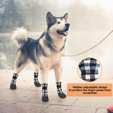BEAUTYZOO Anti Slip Dog Socks Boots, Dog Shoes for Hot/Cold Pavement Snow Rain Days,Waterproof Grip Dog Booties Paw Protector for Hardwood Floor, Prevent Licking for Small Medium Large Senior Old Dogs