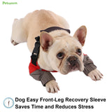 PetWarm Dog Front Leg Sleeves, Waterproof, Recovery Elbow and Knee Protector, All Season Dog Leg Sleeve for Small Dogs, Post Surgery Protection, Grey, S