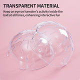 7.9 Inch Hamster Ball, Running Ball Toy, Transparent, Breathable, Promote Exercise Health, Reduce Stress, Easy to Clean, Hamster Accessory, for Syrian Dwarf Hamster, Gerbils, Mice, Small Pets, Pink