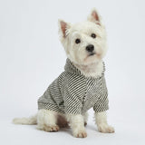 Fitwarm Sliver Striped Dog Hoodie, Doggy Winter Clothes for Small Dogs Boy Girl, Dog Sweatshirt with Hood, Lightweight Pet Hoodie, Silver, Black, XXL