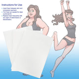 Moolida 3 Pack Lipo Foam - Post Surgery Ab Board for Use with Post Liposuction Surgery Flattening Abdominal Compression Garments Liposuction Foam pads for Recovery 8"X11"