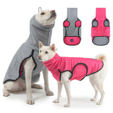 BEAUTYZOO Reversible Thunder Shirt for Dogs Anxiety- 2-in-1 Dog Anxiety Calming Vest with Hood,Turtleneck Thundershirt Jacket for Fireworks, Separation, Vet Visits- Pet Hoodie for Small to Large Dog