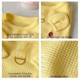PayaSnug 3PCS Dog Shirt Set with D-Ring – Soft Breathable Dog Clothes for Small, Medium & Large Dogs, Pink Pig, Yellow Bear and Panda Pattern Puppy Shirt, Sleeveless Pet Tank Top