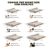 WINDRACING Orthopedic Dog Beds for Medium Dogs, Waterproof Egg Foam Dog Sofa Bed with L Bolster Sides, Washable Medium Pet Bed with Removable Cover & Non-Slip Bottom, 36 x 23 inch, Beige