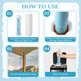 12 Pcs Sticky Fly Trap Fly Stick Indoor Outdoor Long Lasting Adhesive Fly Catcher with Hanging Hook for Wasps Gnats Bugs Insects Moths Fruit Flies Mosquitoes Spiders Fleas (Sky Blue, White)