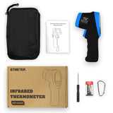 BTMETER BT-1800 Non Contact Pyrometer High Temperature Infrared Thermometer Gun -58°F ~3272°F (-50~1800℃) DS 50:1 for Metal Melting Furnace Forge Kiln Tempe Tester-blue(NOT for Human Temp)