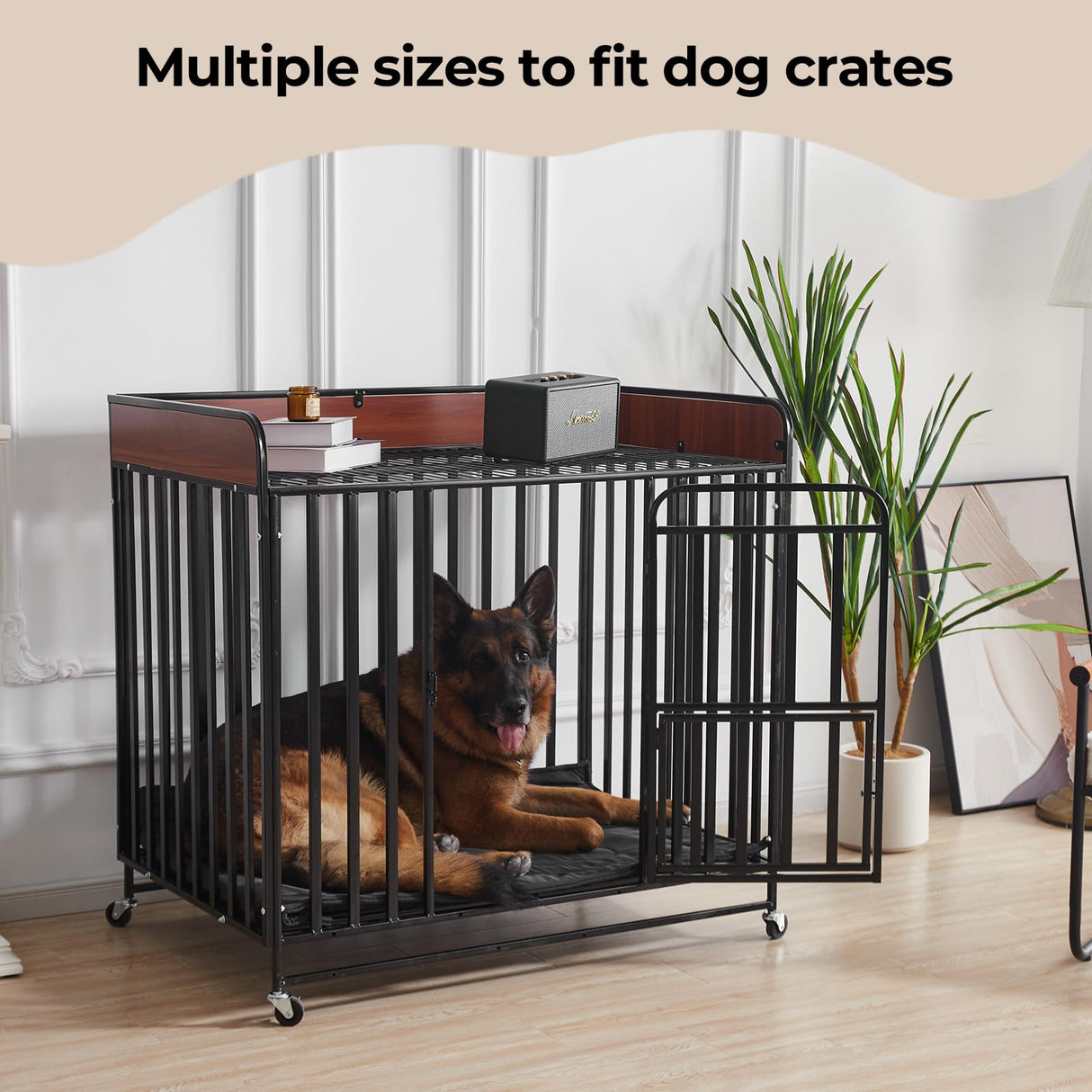 Couzssyhi Chew Proof Dog Crate Pad - Indestructible Durable Dog Bed for Aggressive Chewers, Machine Washable & Waterproof Indoor Outdoor Tough Kennel Pad for Medium Dogs (Medium (22"x35"))