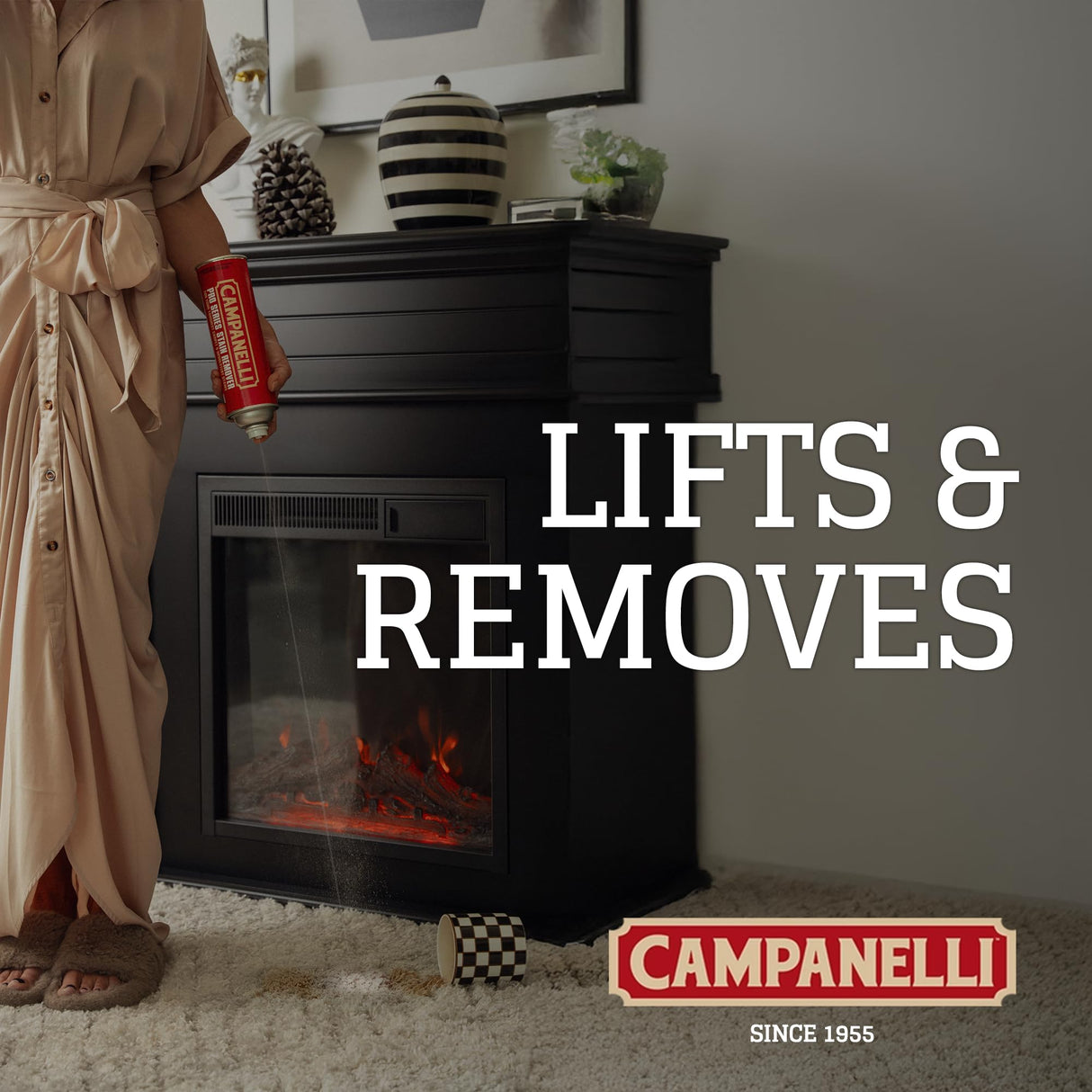 CAMPANELLI Pro Series Stain Remover Spray | Precision Point & Spray Carpet Cleaner for Pet Stains and Odors - Spot Remover for Carpets, Fabrics, Upholstery & Household Spills | 2 Pack, 18oz Each