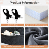 Dog Car Seat for Small/Medium Dogs Under 35lbs, Detachable & Washable Elevated Pet Travel Bed, 2 Storage Pockets & Safety Belt, Anti-Slip Base, Dog Booster Car Seat with Seamless Bottom Design