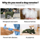 Dotoner Pullover Dog Sweater with Leash Hole - High Collar Cold Weather Vest for Large Dogs - Indoor & Outdoor Use