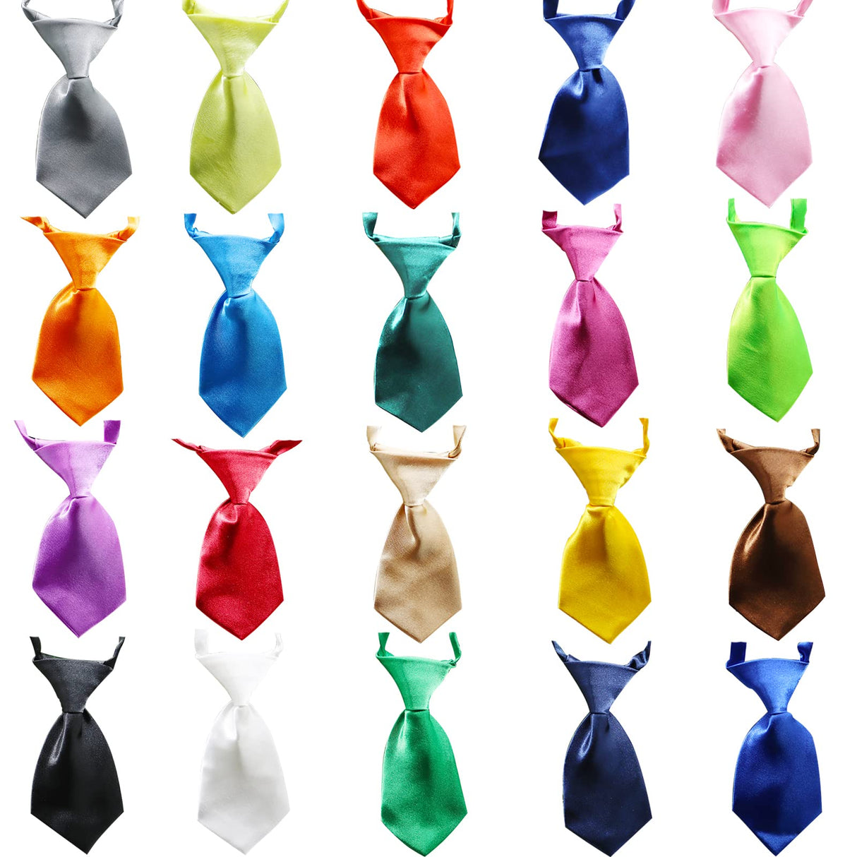 Small Dog Neck Ties - DORUI 20 PCS Birthday Gift for Dog Neck - Adjustable Pet Ties for Pet Grooming Daily Wearing Birthday Photography Holiday Festival Party(Small)