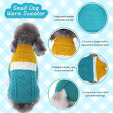 SHIAOMIN Knitted Dog Sweater - Color Block Thick Warm Dog Clothes Pet Winter Coat, Puppy Outfits Cat Apparel for Small Medium Dogs Cats Boy Girl Pet (XX-Large)