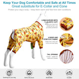 LovinPet Dog PJS Onesies for Giant Dogs, Post Surgery Shirt Dog, UV Protection, Yellow Hamburger Print, Lightweight Pullover Pet Pajamas, Pitbull Onesie, Pajamas for Pitbulls, Onesies for Dogs,2XL