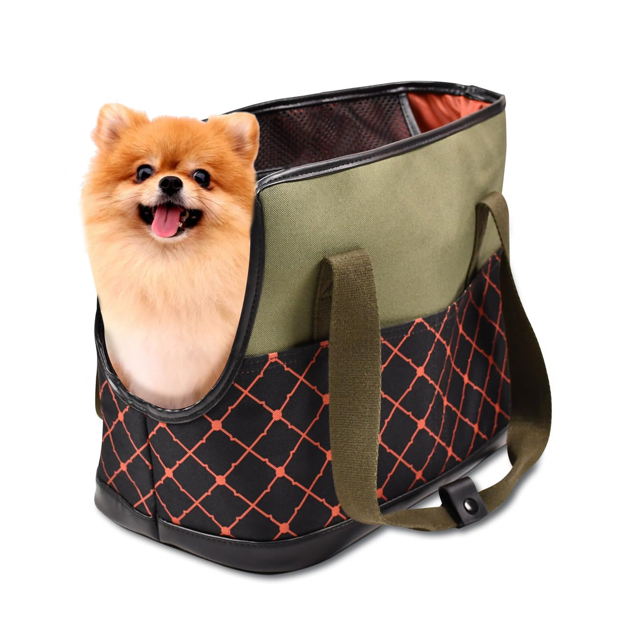 GOOPAWS Dog Purse Carrier for Small Dogs, Soft-Sided Tote Bags with Pocket Dog Travel Supplies Portable Dog Sling with Anti-Slip Bottom