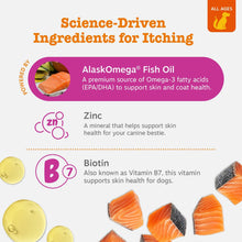 Load image into Gallery viewer, Zesty Paws Itch Relief for Dogs - Chews for Itching Skin &amp; Coat - Omega-3 Fish Oil with EPA &amp; DHA - Dog Allergy Relief Chews Supplement - Vitamin C &amp; E Antioxidant Support - Chicken Flavor - 90 Count
