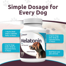 Load image into Gallery viewer, K9 Select Melatonin for Dogs - Composure Dog Calming Chews - Dog Melatonin for Sleep - Reduce Stress Helps Composure Calming Treats for Small Dogs - 3 mg, 120 Beef Flavored Chewable Tablets
