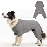 SCENEREAL Dog Sweaters Pajamas for Small Medium Large Dogs, Soft Four-Legged Apparel Dog Sweater Pjs, Warm Puppy Clothes Winter Coats, Onesie Jammies Outfits for Doggie Cats, Grey L