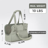 Pet Dog Casual Crossbody Bag, Hands-Free One Shoulder Soft Edged Pet Bag, Fully Open Sunroof Cover with Mesh Window and Large Front Pocket, Pet Carrier Purse for Small Dog Cat（Can Hold 10 Pounds）