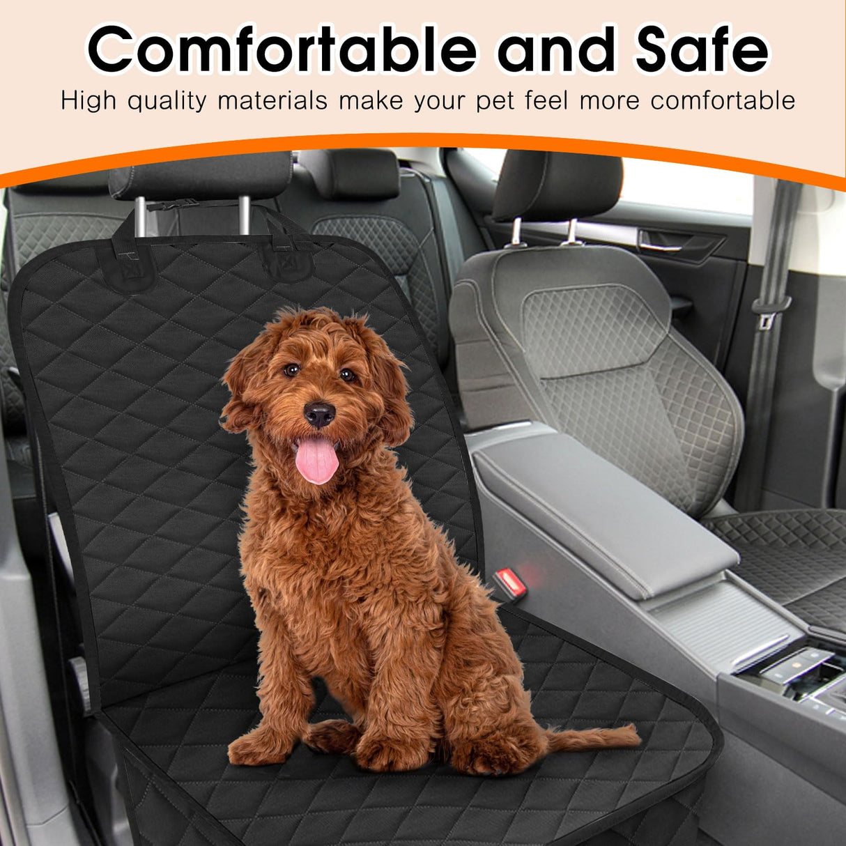 NECKORY 2 Pack Front Dog Seat Cover, Waterproof Car Seat Covers for Dogs Nonslip Scratch-Proof Dog Seat Cover Front Seat Cover for SUV, Sedans,Trucks,Cars - S, Black