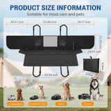 Deeteck Dog Car Seat Cover for Back Seat：Waterproof Back Seat Extender for Dogs - Hard Bottom Car Seat Cover for Dogs with Door Protectors - Dog Car Seat for Traveling and Camping with Pets