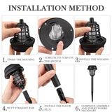 Qualirey 12 Pcs Solar Bug Zapper Outdoor Waterproof Solar Mosquito Zapper Outdoor Solar Powered Mosquito Killer Lamp Lighting Mosquito Repellent Lamp for Patio Yard Garden Insect, Purple White Light