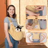 Dog Sling Carriers for Small Dogs,Carrier Sling for Cats and Puppy up to 15 lbs,Carrying Wrap Front Backpack Cat Sling,Adjustable Chest Pet Sling