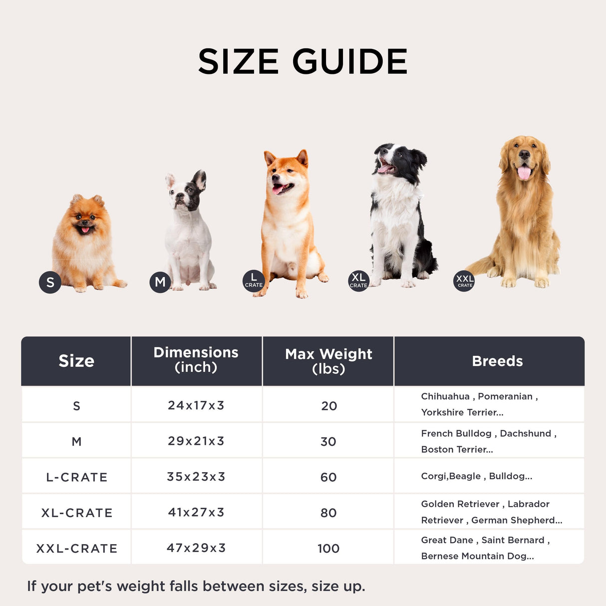 Bedsure Small Dog Bed for Crate Washable, Comfort Fluffy Plush Pillow Bed Crate Pad, Non-Slip and Machine Washable Kennel Pet Sleeping Mat for Puppy/Cat, 24"x17", Gray
