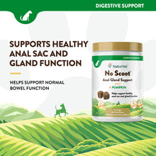 Load image into Gallery viewer, NaturVet - No Scoot for Dogs - 120 Soft Chews - Plus Pumpkin - Supports Healthy Anal Gland &amp; Bowel Function - Enhanced with Beet Pulp &amp; Psyllium Husk
