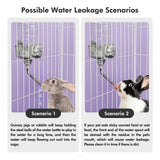 Vannon Small Animal Water Dispenser for Cage, 30oz Auto Feeding Crate Water Bottle for Rabbit, Chinchilla, Ferret, Guinea Pig, Squirrel, Hedgehog, Pet Nozzle Diameter: 10mm, BPA Free, Grey