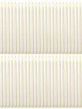 Funtery 48 Pcs Flameless LED Taper Candles Fake Candles Battery Operated Candles Bulk 11 Inch Flickering Taper Candles LED Tall Candles for Christmas Valentine's Day Church Wedding(Ivory)
