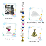Parrot Toys 4-Pack with Cuttlebone for Birds - Calcium Chew Toys & Grinding Stone for Parakeets, Budgies, Cockatiels, Lovebirds - Promotes Beak Health, Prevents Destructive Chewing, Easy to Install
